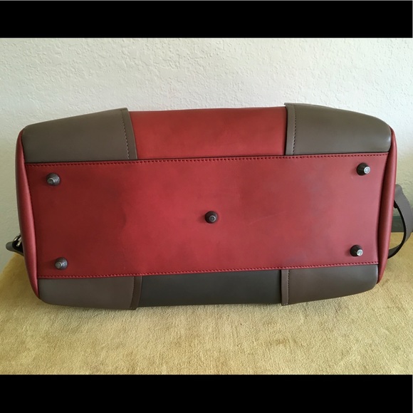 BRUNELLO CUCINELLI Red Taupe Leather Duffel Bag - Picture 4 of 8